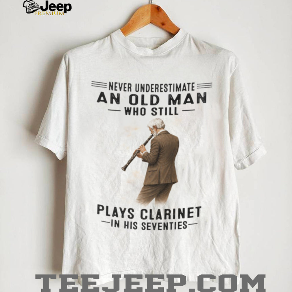 Retired Clarinet Musician Old Man 70th Birthday Shirt