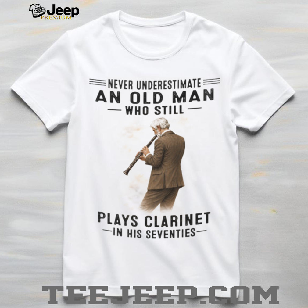 Retired Clarinet Musician Old Man 70th Birthday Shirt