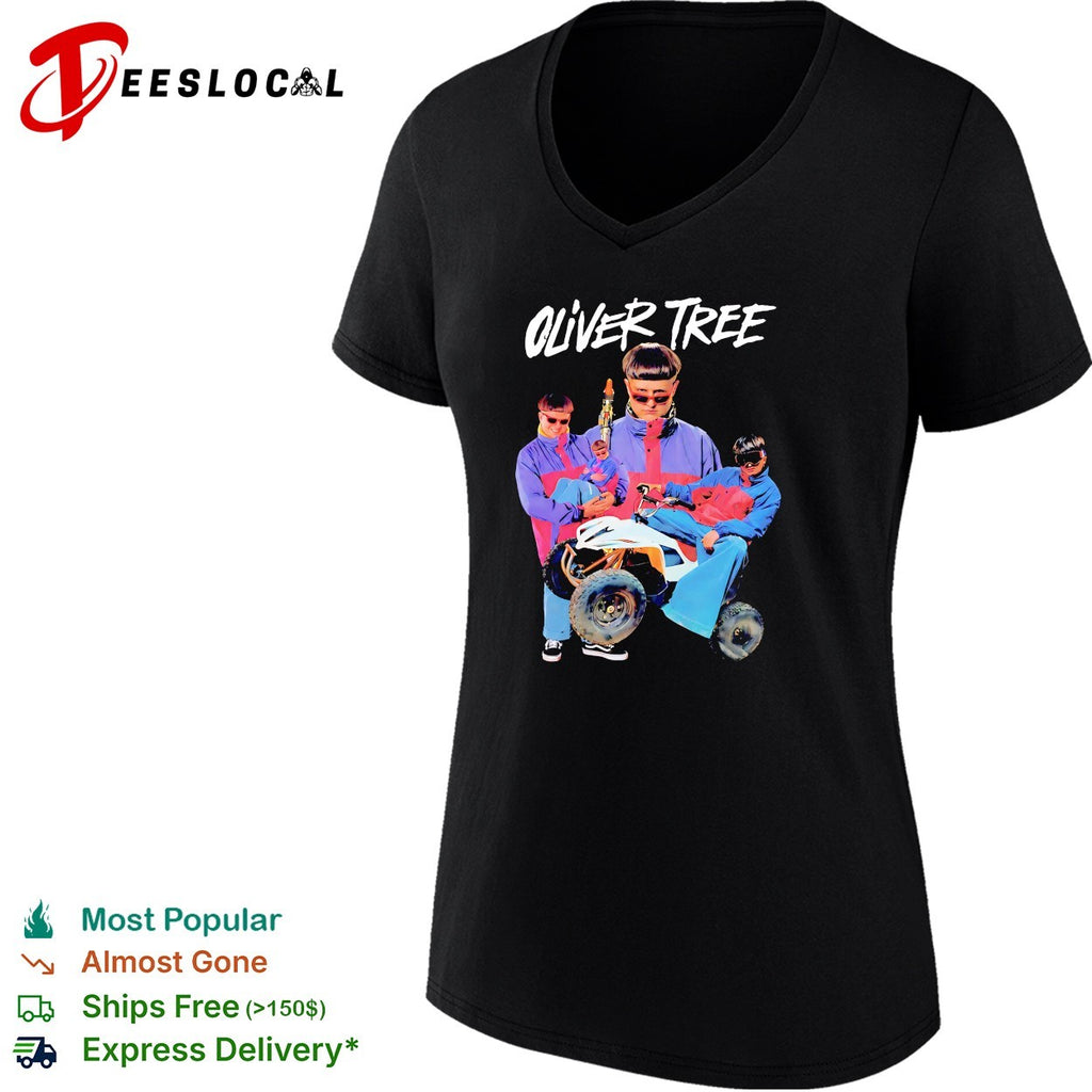 Retro ATV quad bike two riders funky outfit vintage photo art shirt