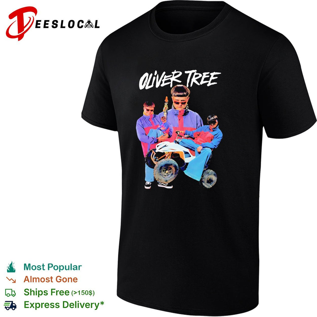 Retro ATV quad bike two riders funky outfit vintage photo art shirt