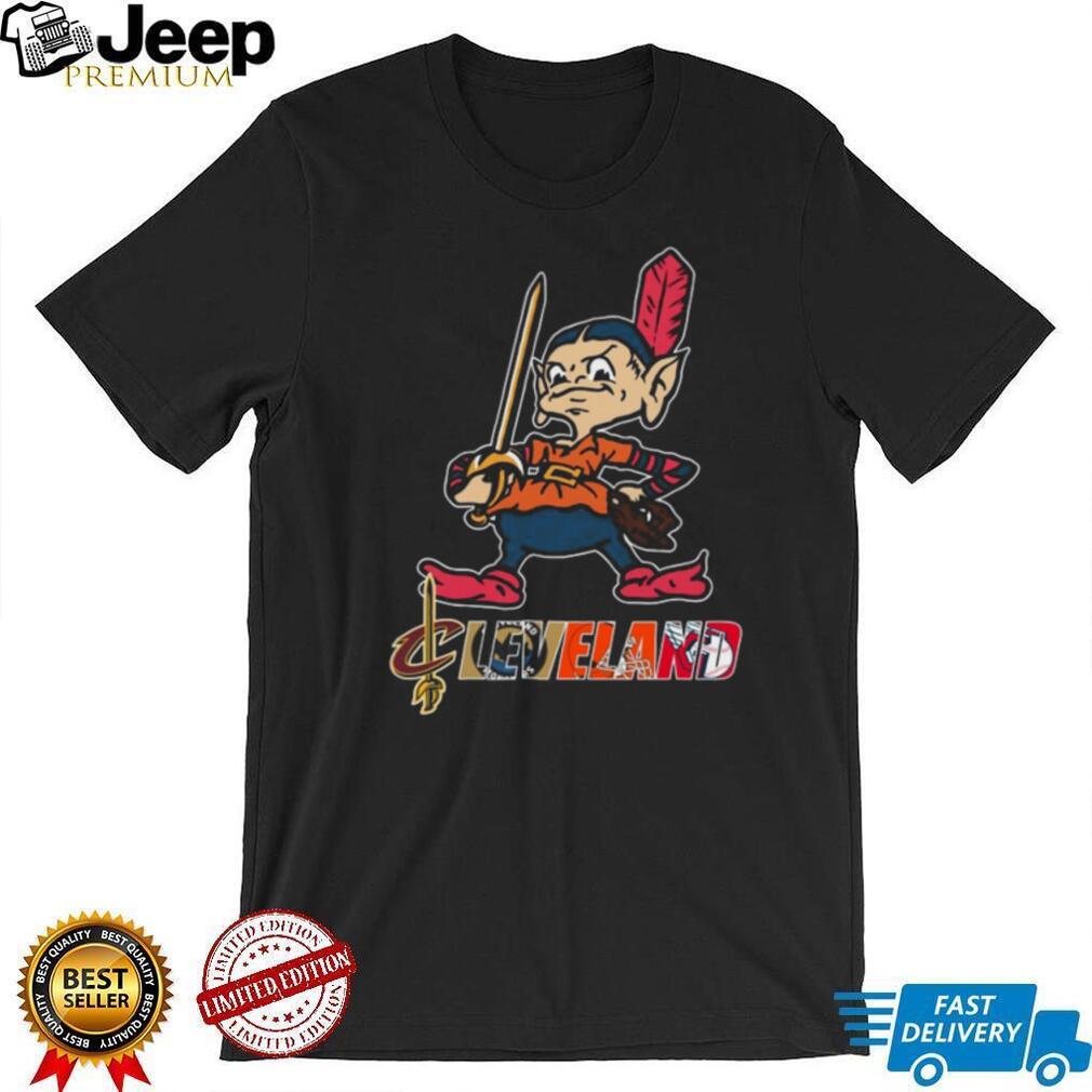 Retro Cleveland Baseball Mascot Graphic Signature T Shirt