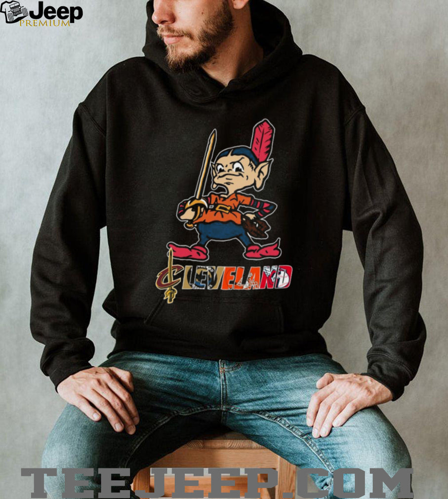 Retro Cleveland Baseball Mascot Graphic Signature T Shirt