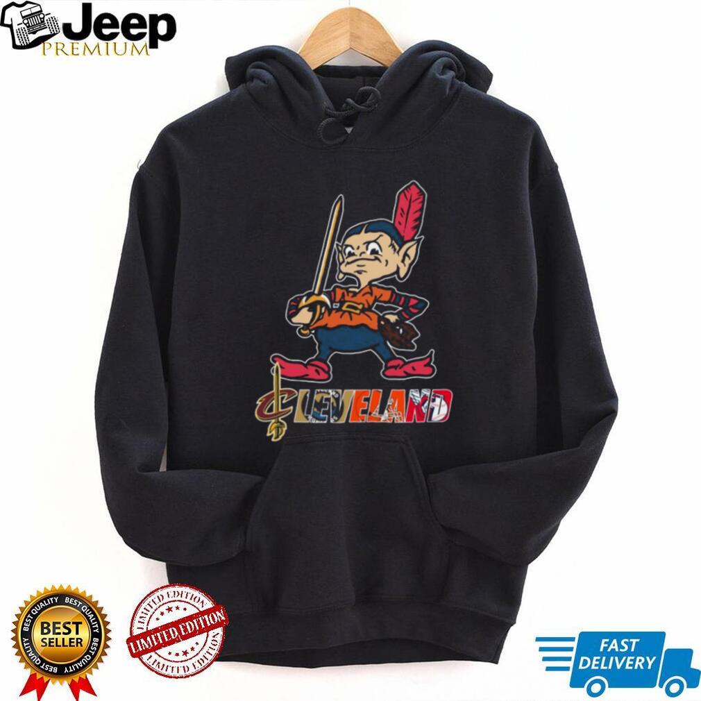 Retro Cleveland Baseball Mascot Graphic Signature T Shirt