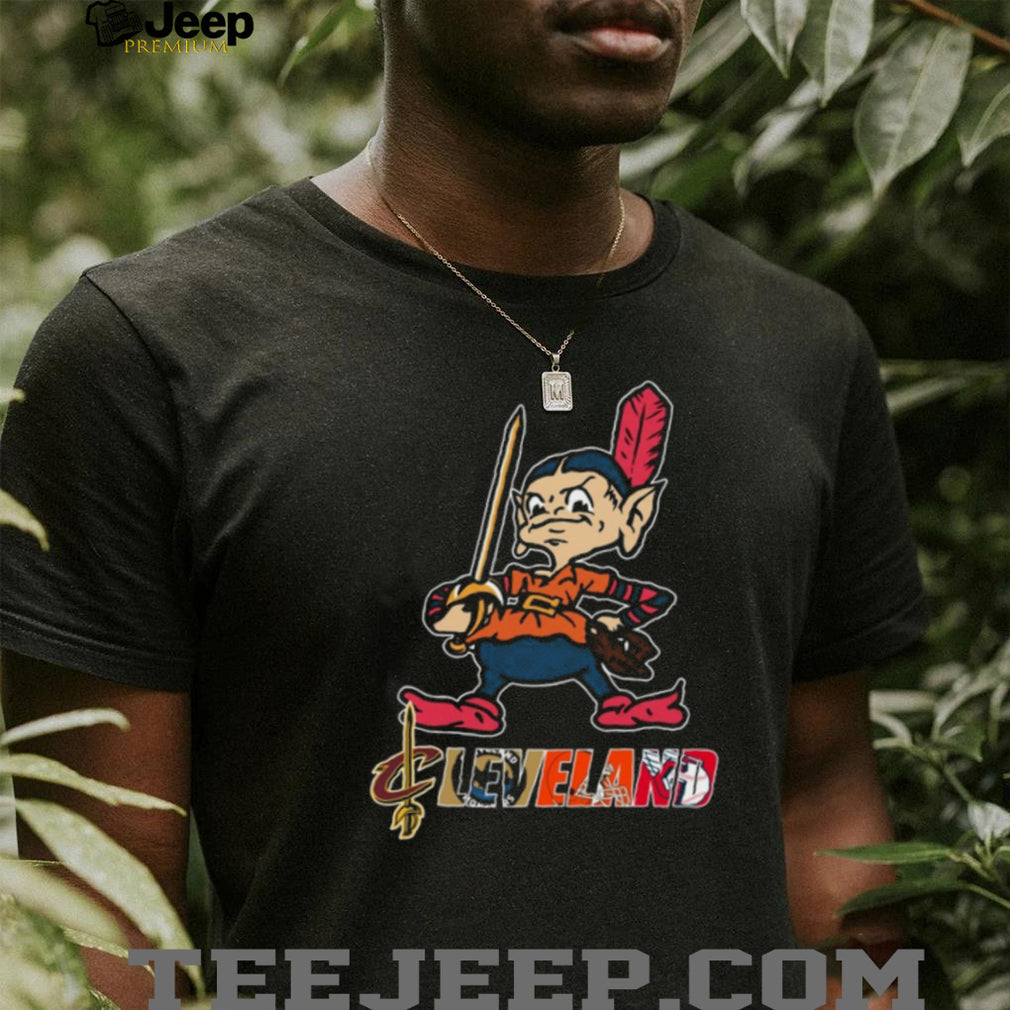 Retro Cleveland Baseball Mascot Graphic Signature T Shirt