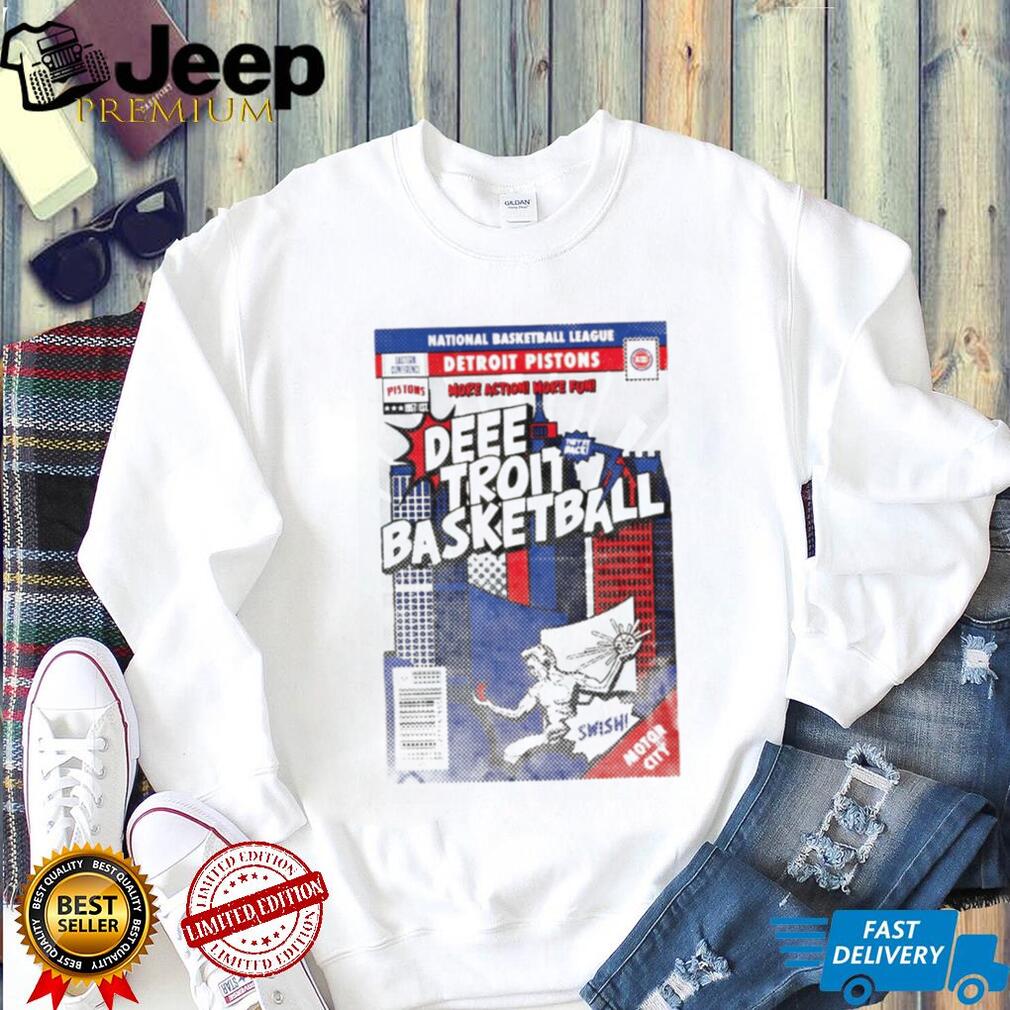 Retro Detroit Pistons Comic Book Cover Basketball T Shirt
