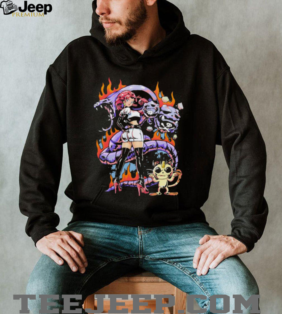 Team Rocket Jessie & Arbok Villain Retro Anime Graphic T Shirt