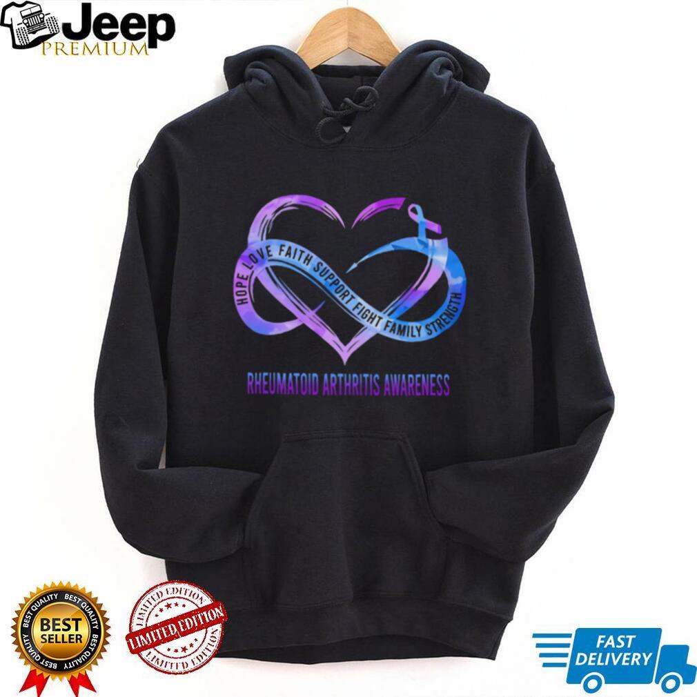 Rheumatoid Arthritis Awareness Heart Ribbon T Shirt