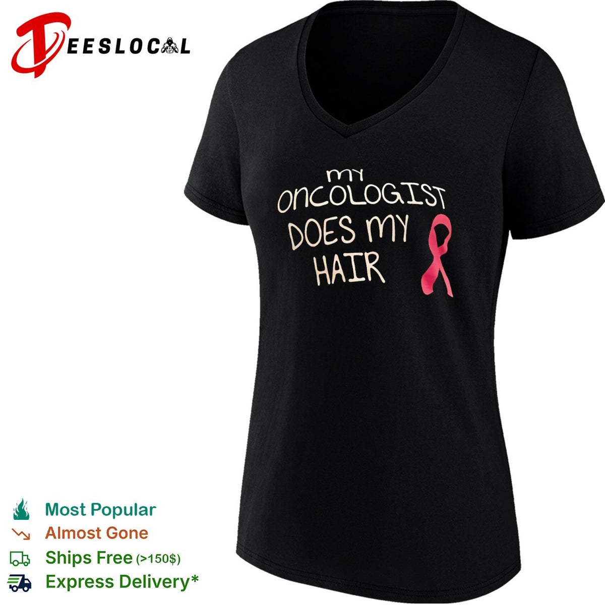Ribbon my oncologist does my hair shirt