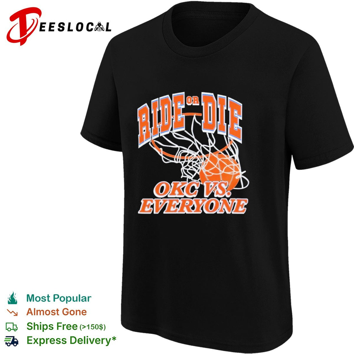 Ride or die Oklahoma City Thunder basketball NBA OKC vs everyone shirt