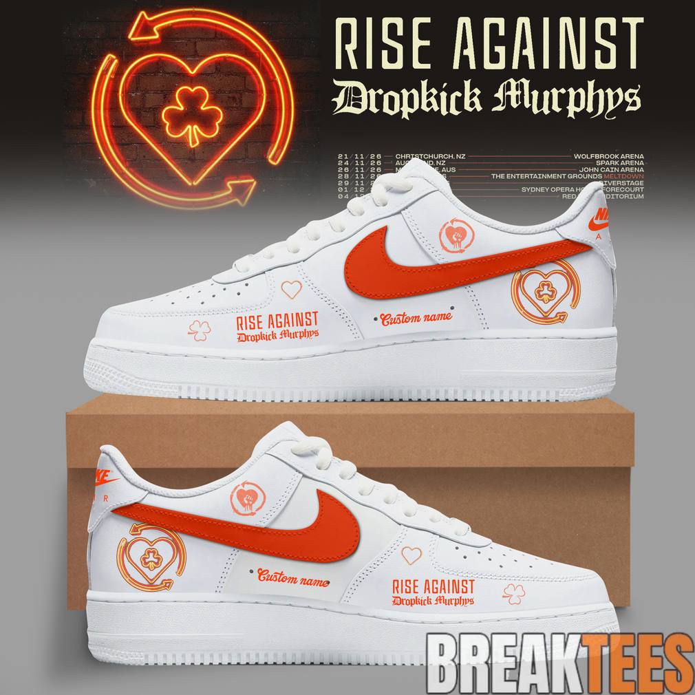Rise Against x Dropkick Murphys Tour ‘Black Riot’ Custom AF1 Shoes