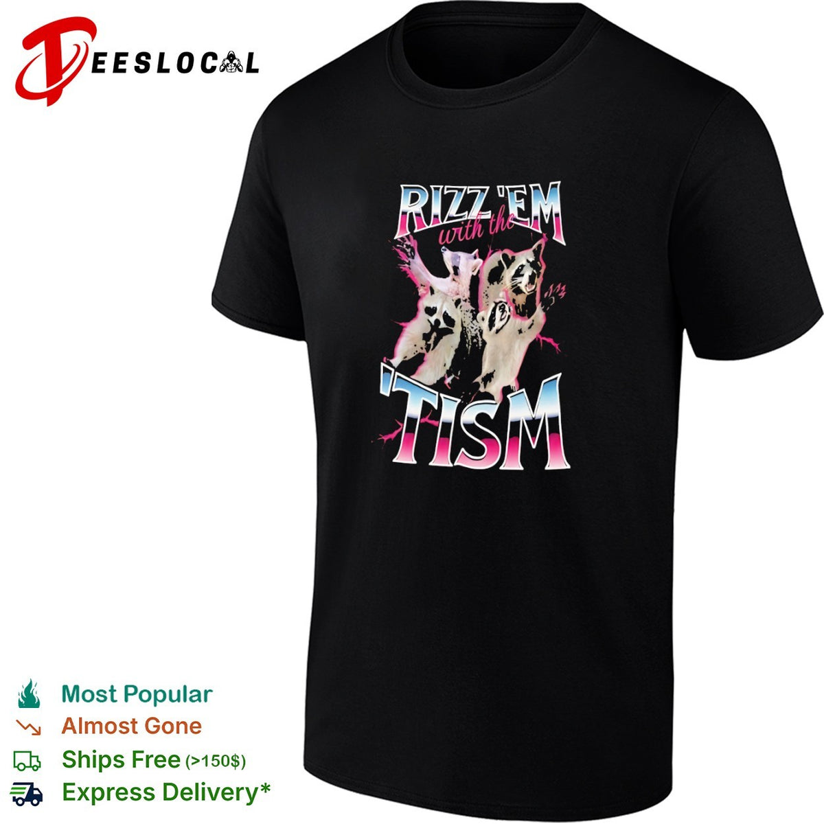 Rizz em with the tism Raccoons shirt