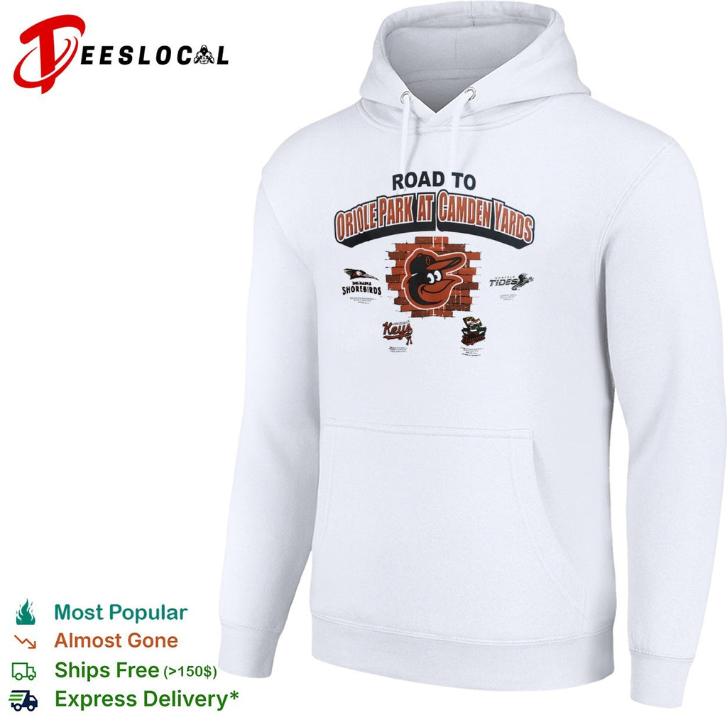 Road to Oriole Park at Camden Yards Delmarva Shorebirds Frederick Keys Baysox Baltimore Orioles shirt