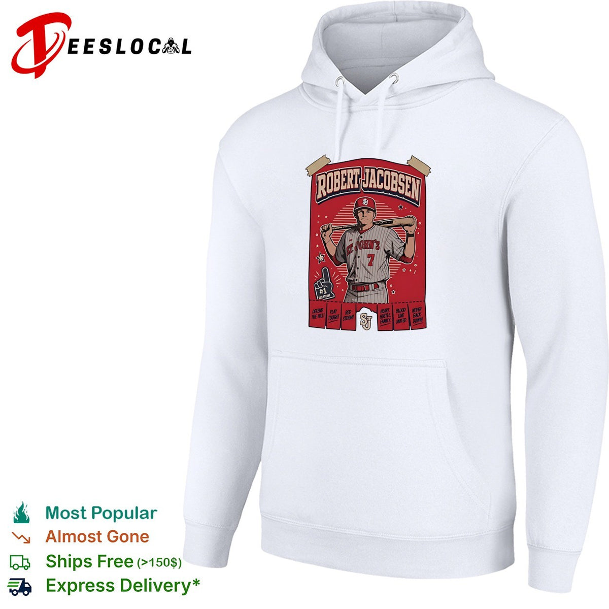 Robert Jacobsen St John’s Red Storm University portrait shirt