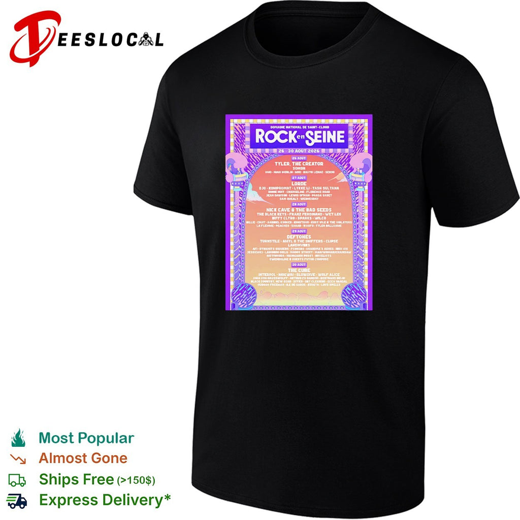 Rock En Seine 2026 Festival Lineup At Domaine National De Saint Cloud From 26 To 39 August 2026 shirt
