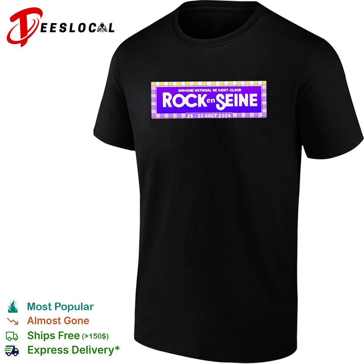 Rock En Seine 2026 Festival Lineup At Domaine National De Saint Cloud From 26 To 39 August 2026 logo shirt