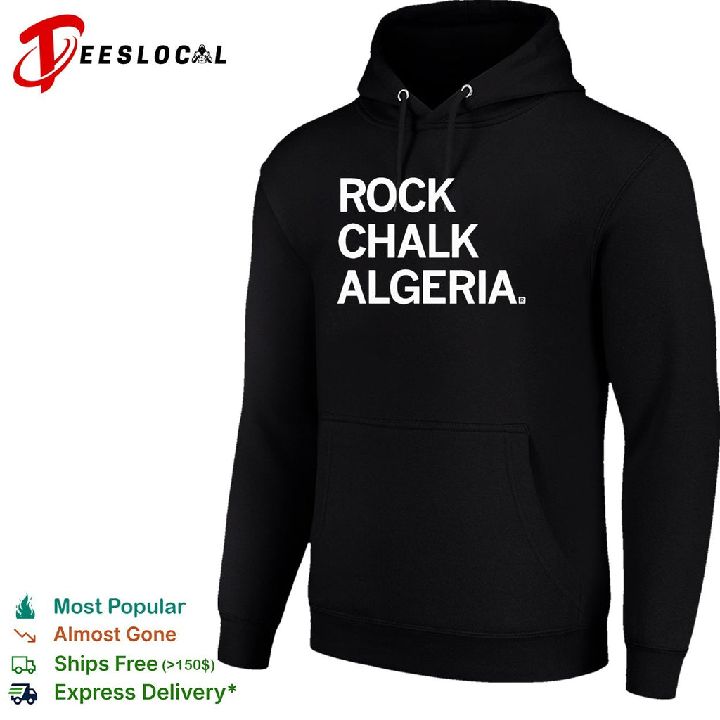 Rock chalk Algeria bold text shirt