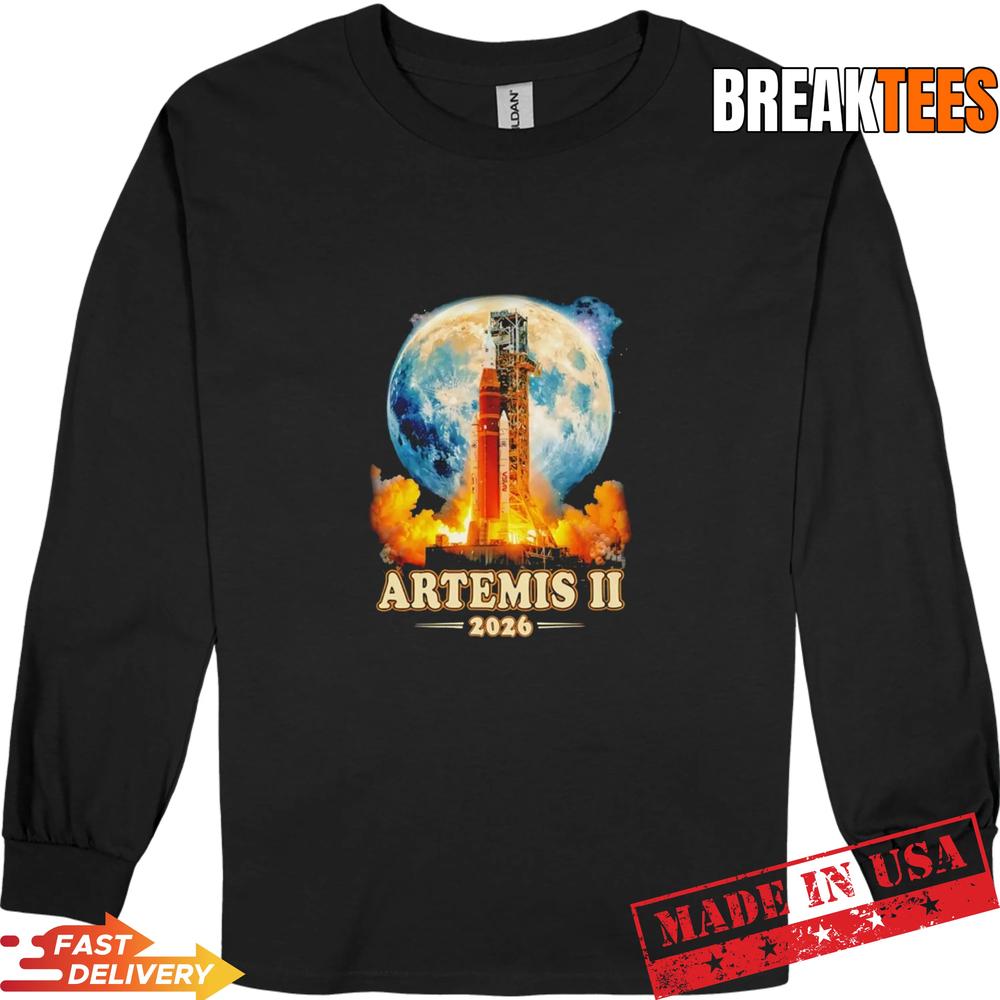 Rocket Artemis II Mission 2026 graphic Shirt