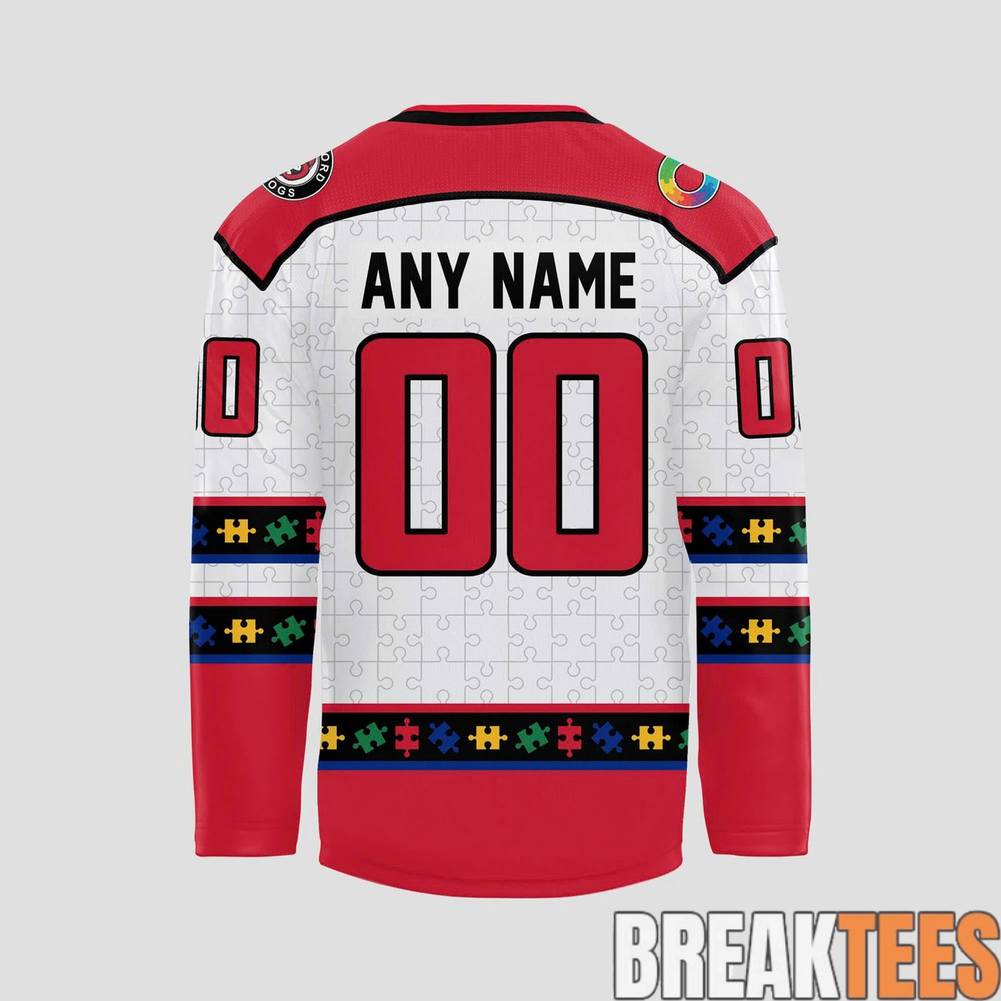 Rockford IceHogs 2026 Autism Awareness Custom Hockey Jersey