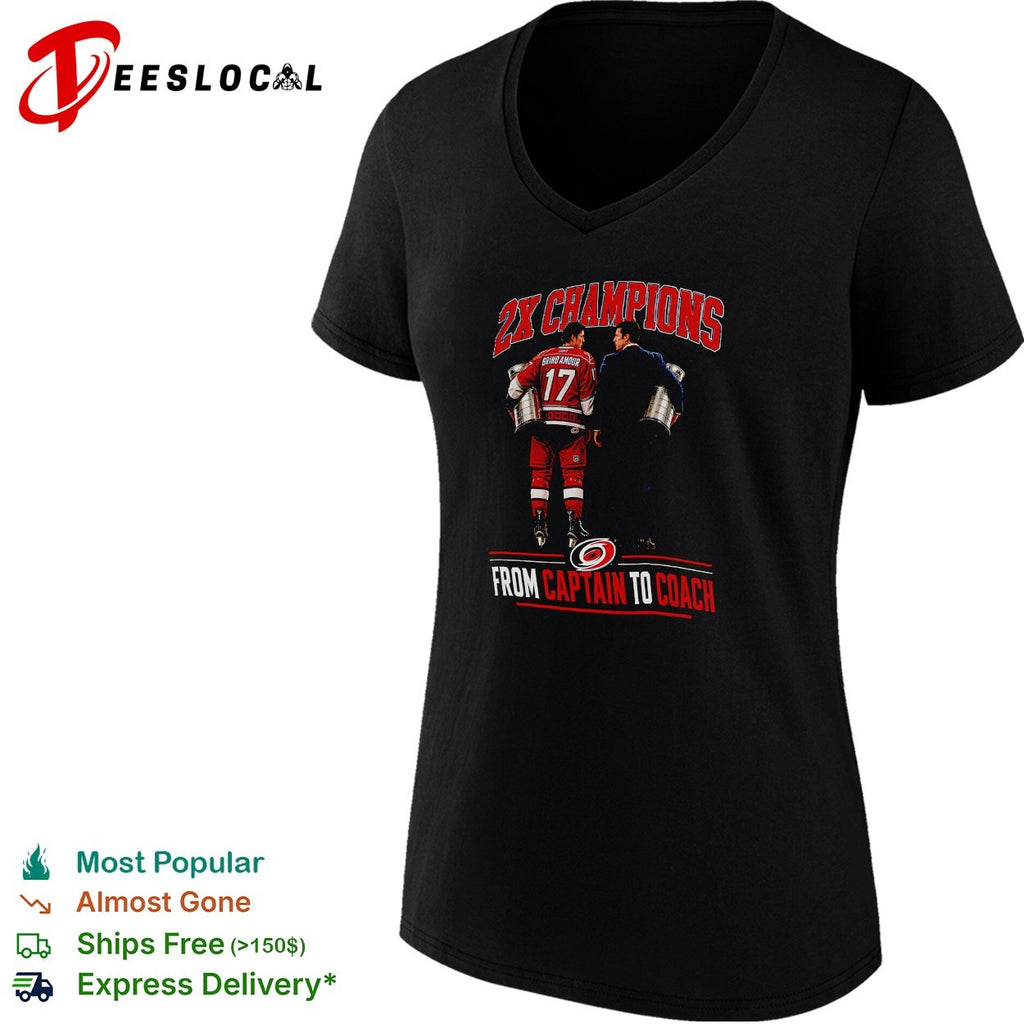 Rod Brind’Amour and coach Two time champions trophy walk shirt