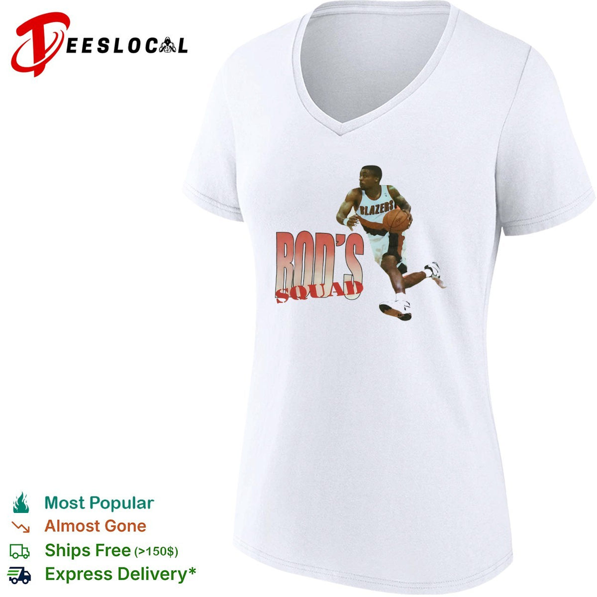 Rod Strickland Portland Trail Blazers squad basketball shirt