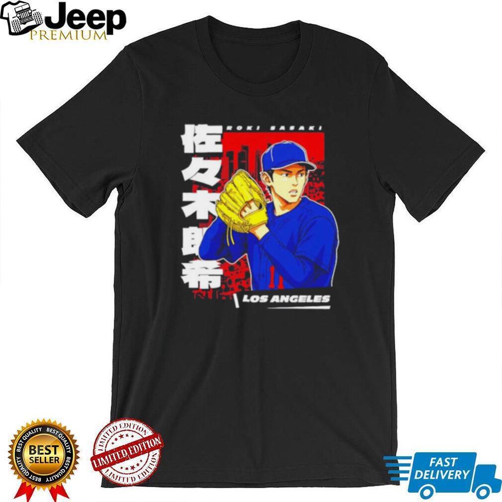 Roki Sasaki Los Angeles 11 Anime Style Baseball shirt