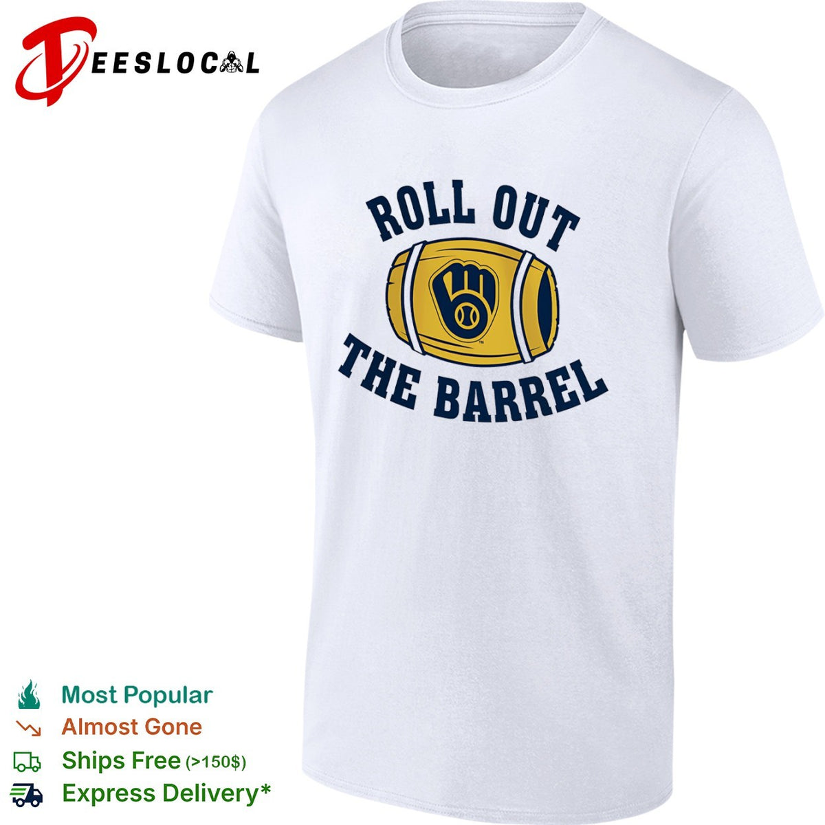 Roll out the barrel Milwaukee Brewers MLB shirt