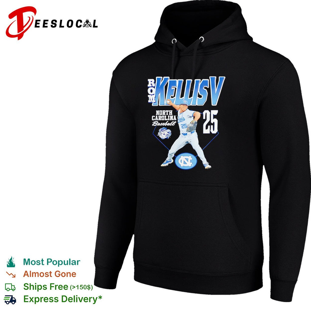 Rom Kellis V North Carolina Tar Heels baseball Shirt