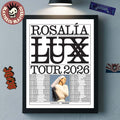 Rosalia LUX Tour 2026 Europe And UK And North American Schedule Dates Home Decor Poster Canvas