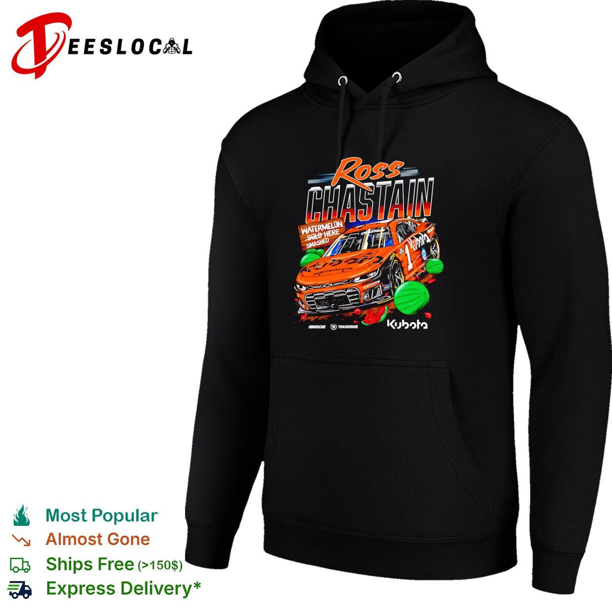 Ross Chastain Kubota watermelon sold here smashed NASCAR shirt