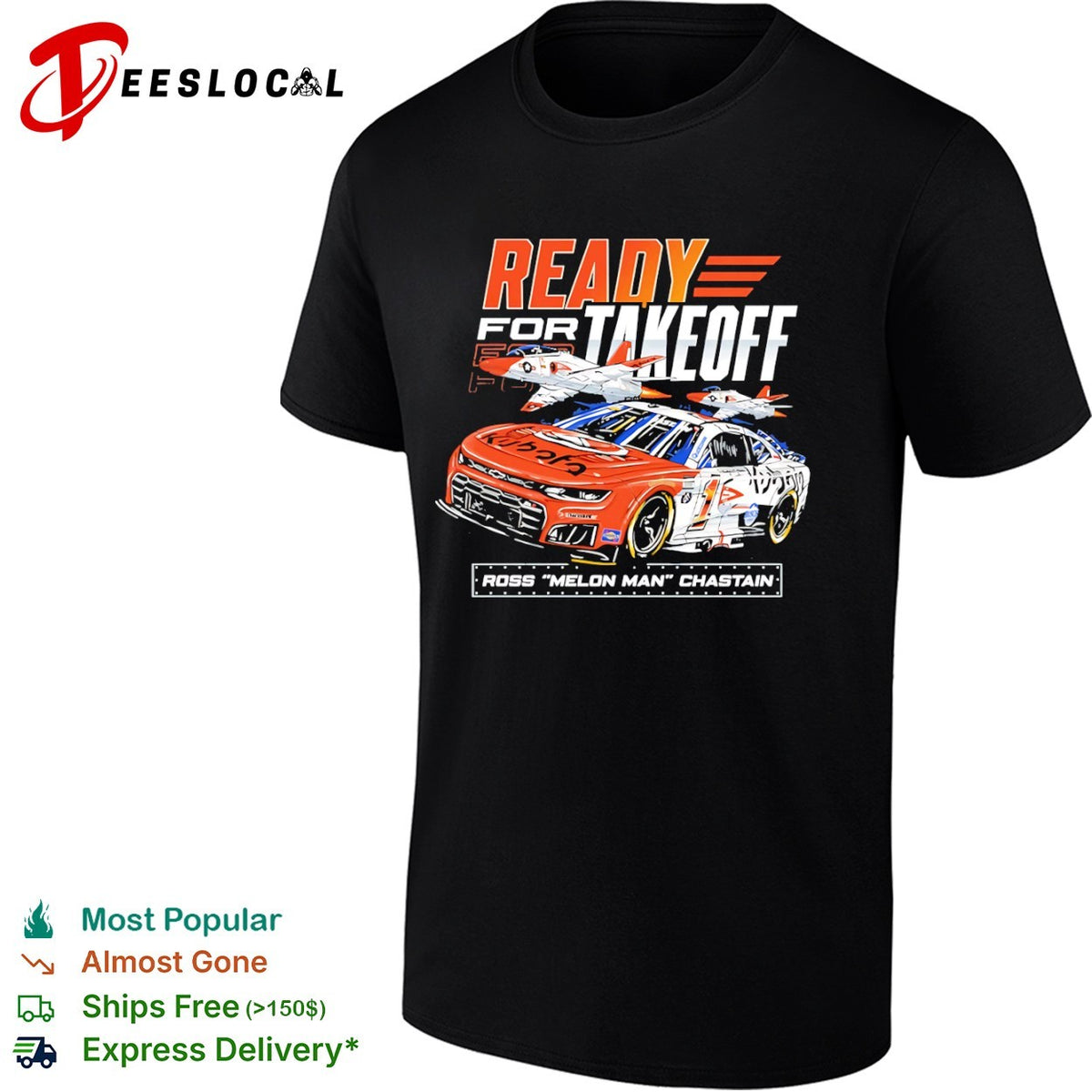 Ross Chastain Trackhouse Racing NASCAR Ready for Takeoff Kubota Nascar Racing shirt