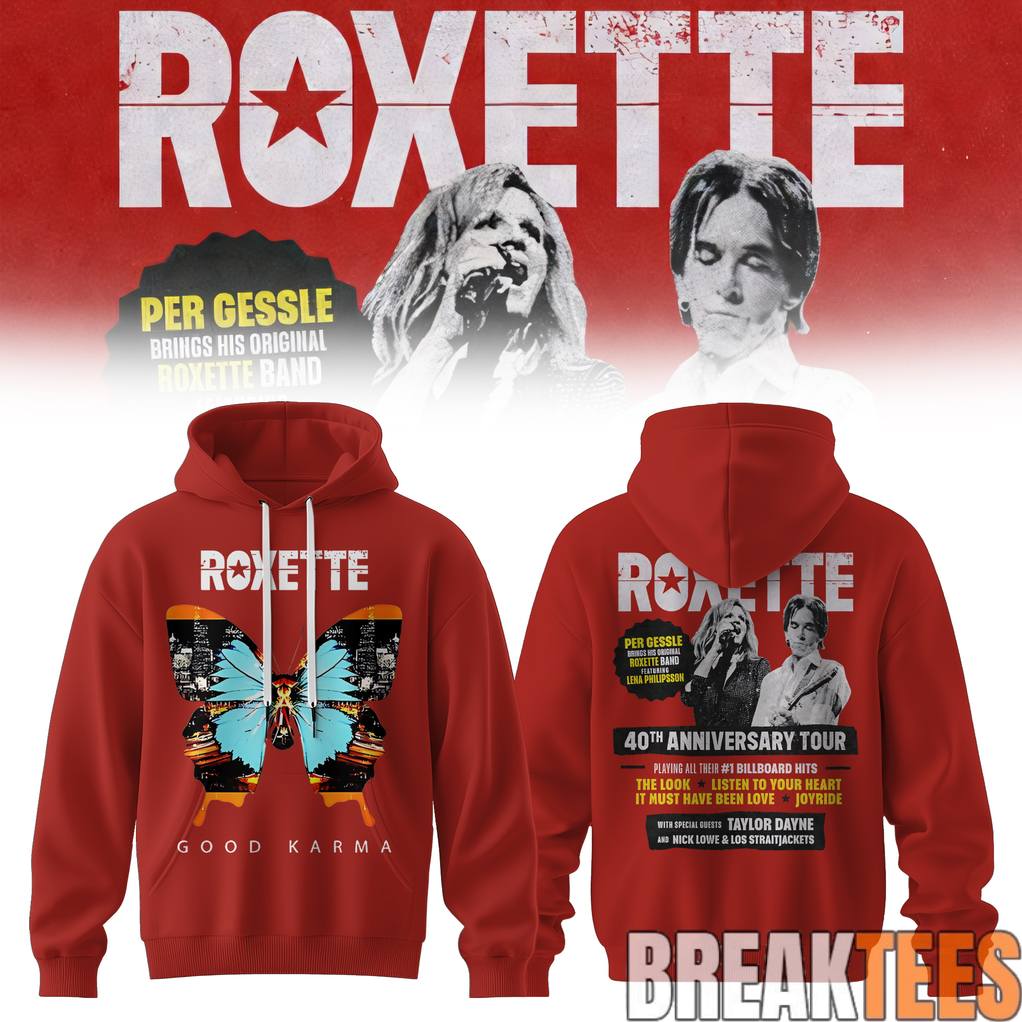 Roxette 40th Anniversary Tour 2026 Special Hoodie
