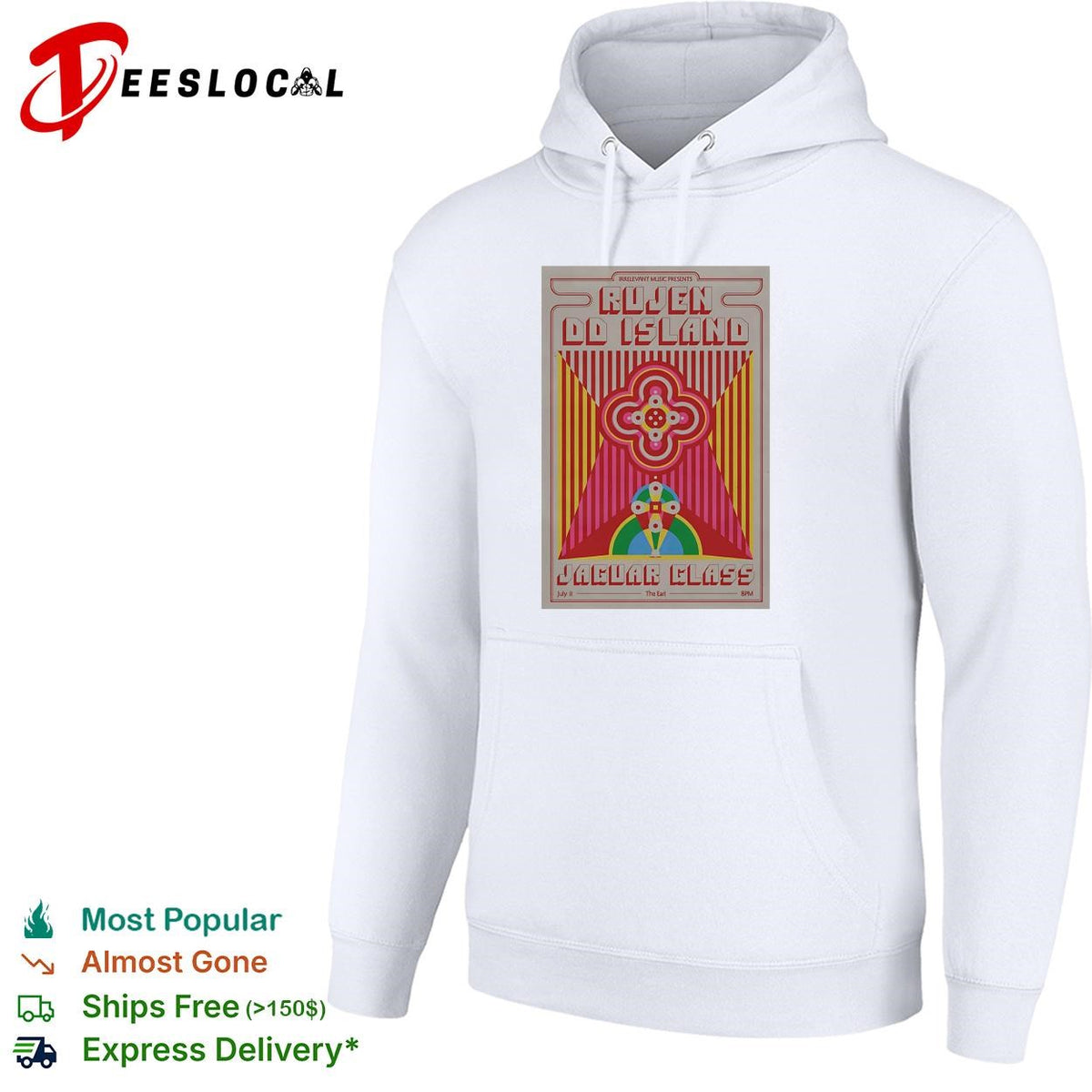 Ruben OD Island Jaguar Glass psychedelic colorful concert poster shirt