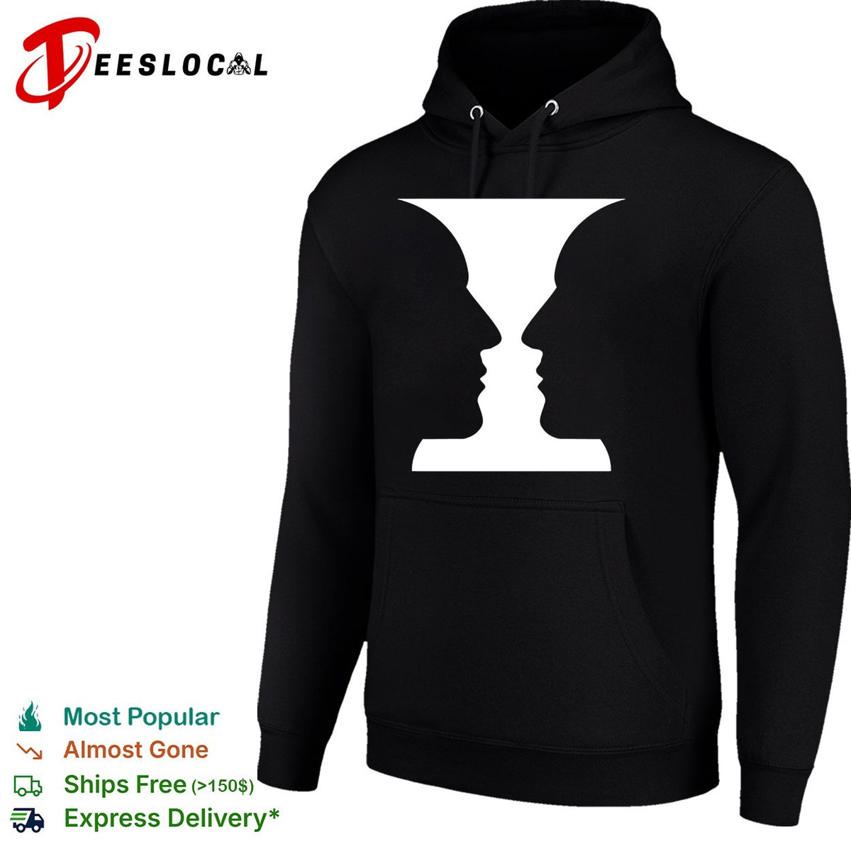 Rubin Vase Optical Illusion Cognitive Psychology Silhouette Art shirt