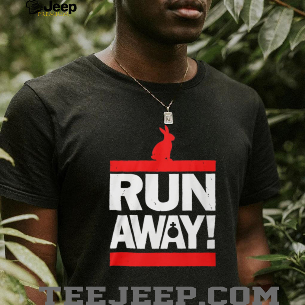 Run Away! Killer Rabbit of Caerbannog Monty Python Parody Shirt
