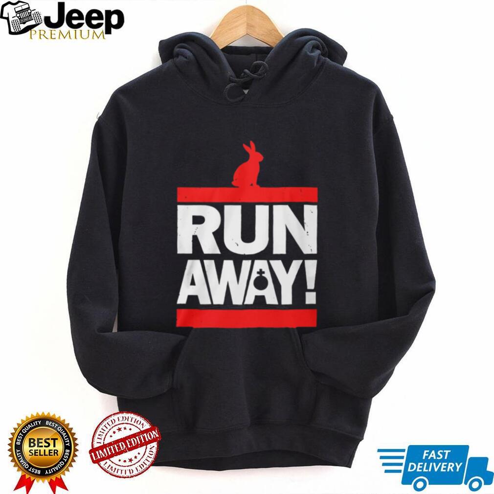 Run Away! Killer Rabbit of Caerbannog Monty Python Parody Shirt