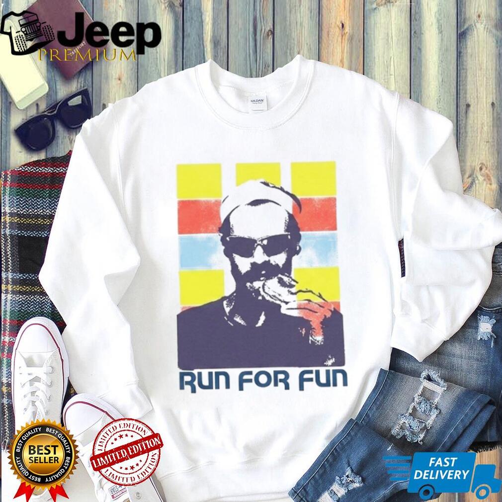 Run For Fun Retro Runner Sunglasses Graphic T Shirt