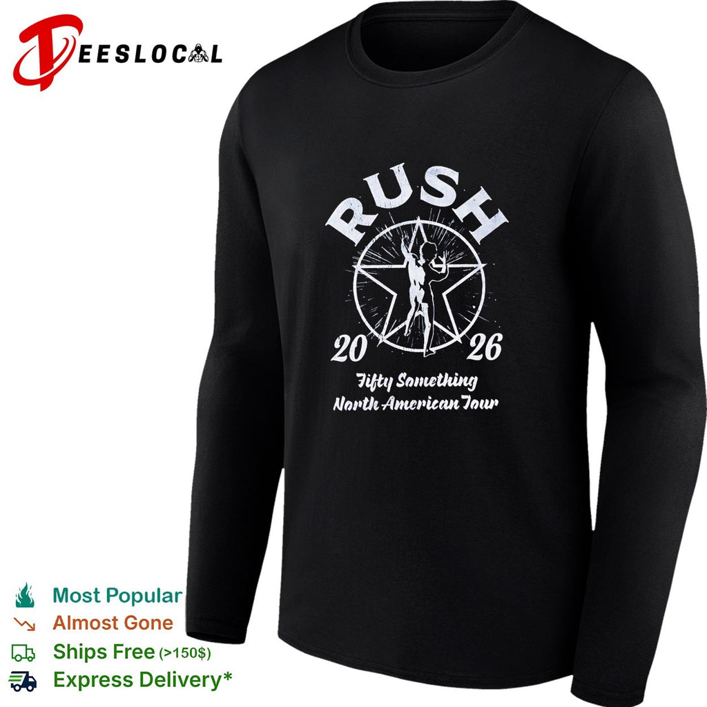 Rush 2026 Fifty Something North American Tour Starman logo music band shirt