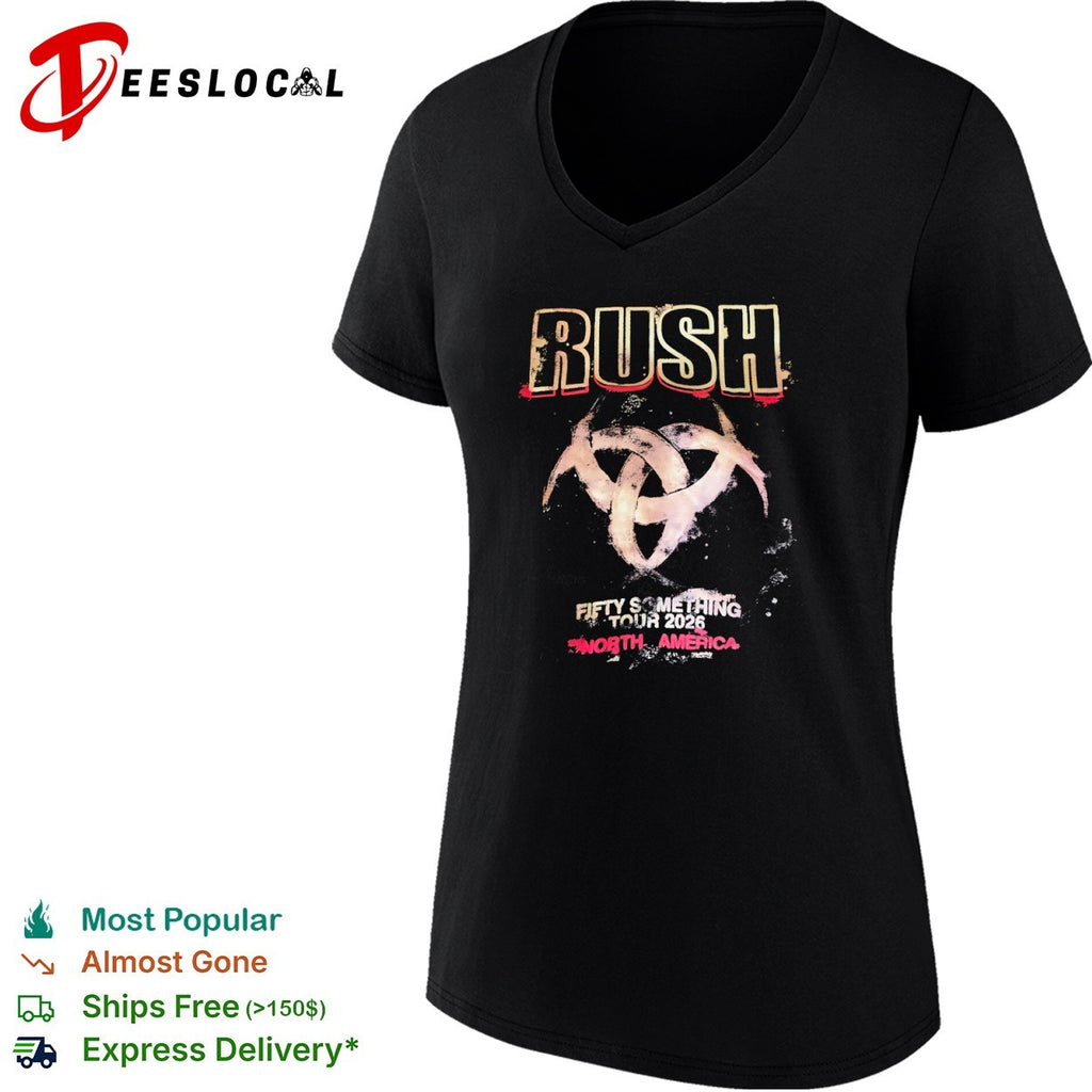 Rush Fifty Something Tour 2026 North America Triquetra logo shirt