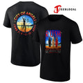 Rush Fifty Something tour Los Angeles city of Angels graphic shirt