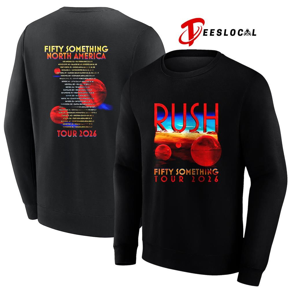 Rush Fifty Something tour Rush Spheres dates schedule shirt
