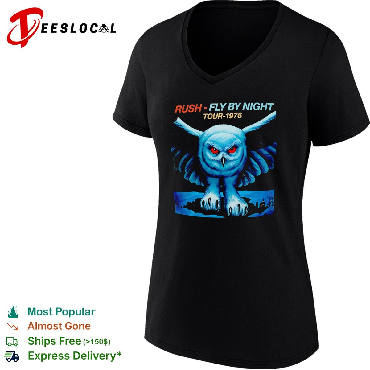 Rush Fly by Night Tour 1976 shirt