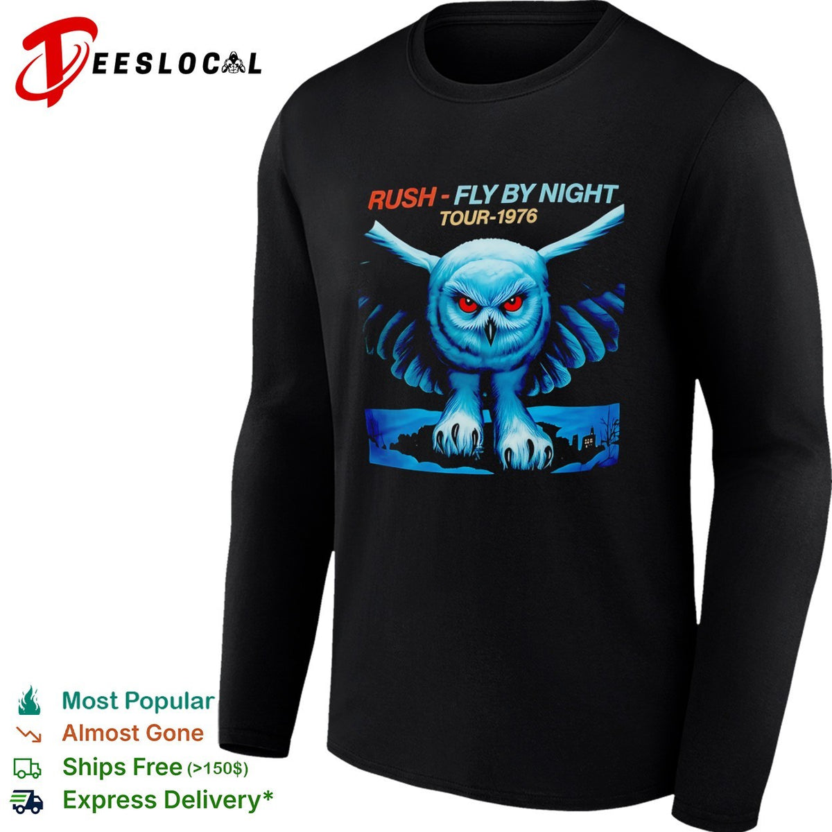 Rush Fly by Night Tour 1976 shirt