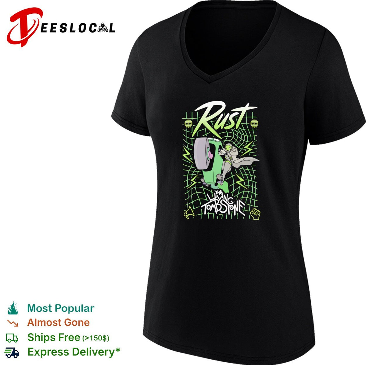 Rust The Living Tombstone Futuristic Motorbike Character shirt