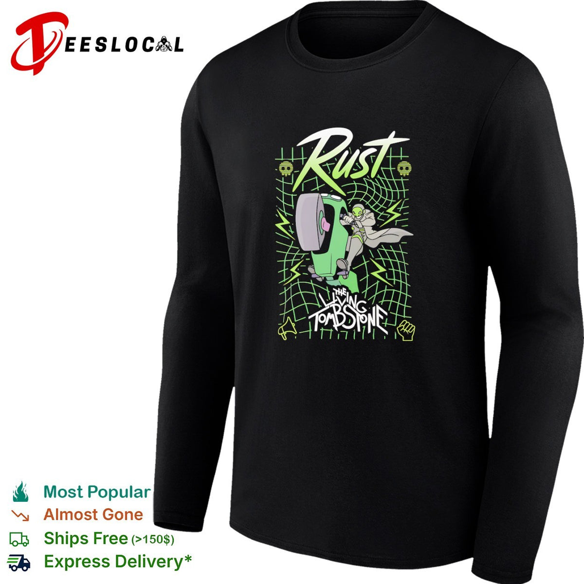 Rust The Living Tombstone Futuristic Motorbike Character shirt
