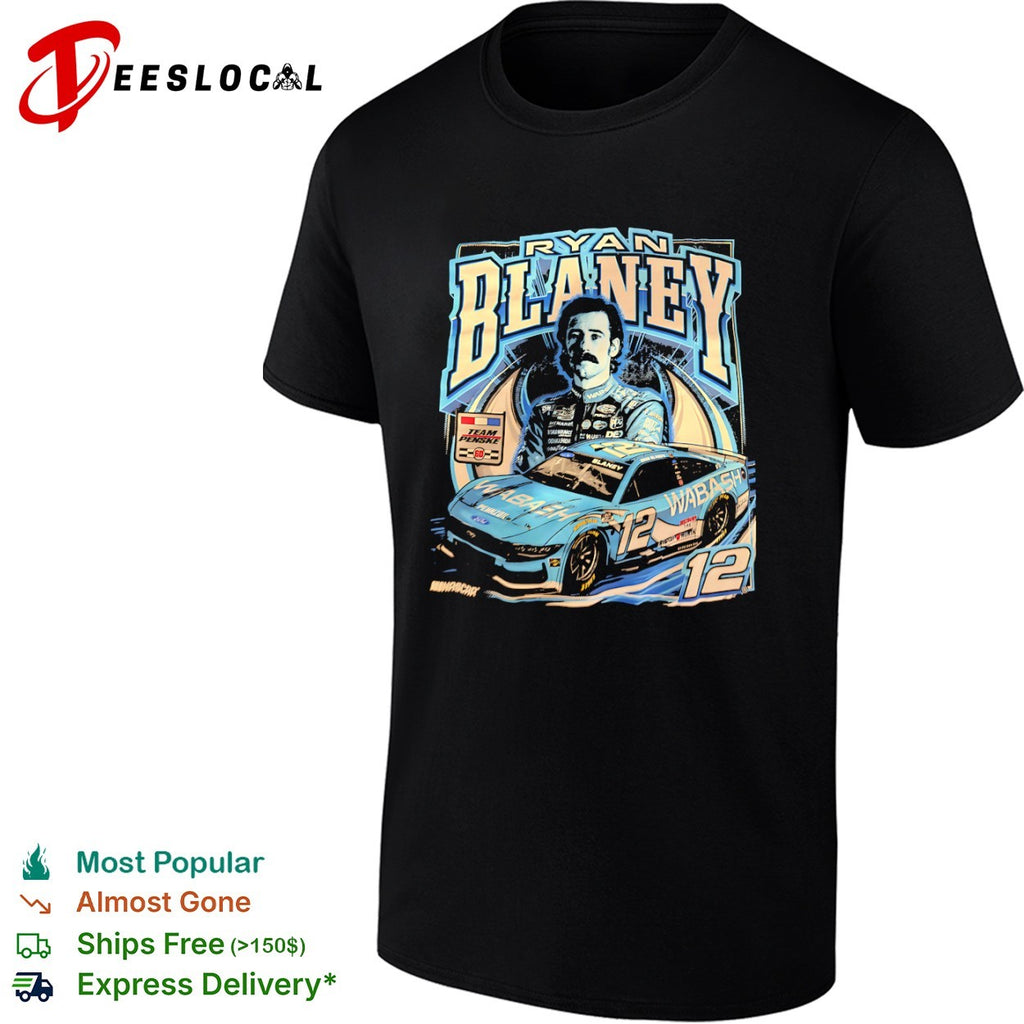 Ryan Blaney Team Penske Nascar 12 Wabash Ford Mustang shirt