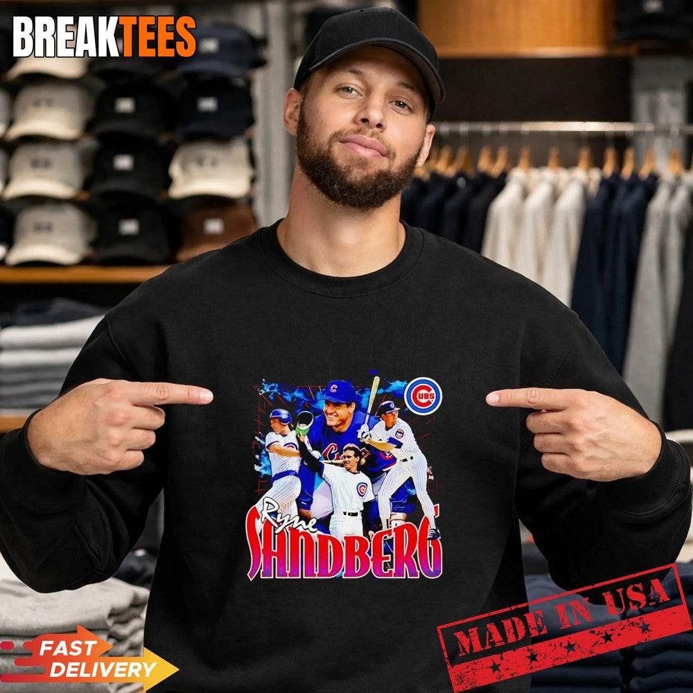 Ryne Sandberg Chicago Cubs baseball graphic T-Shirt