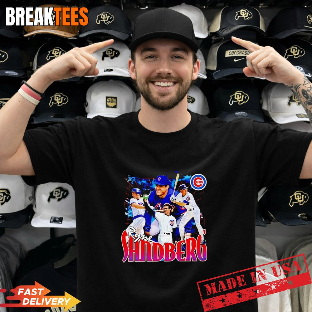 Ryne Sandberg Chicago Cubs baseball graphic T-Shirt
