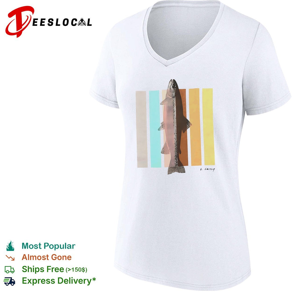 S Carey Rainbow Trout Fish Nature Outdoor Wildlife Sport Fishing Fisherman Shirt
