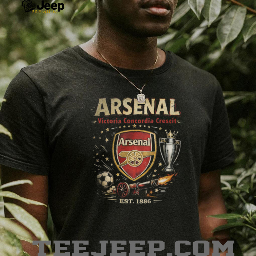 Arsenal FC Est 1886 Victoria Concordia Crescit Soccer T Shirt