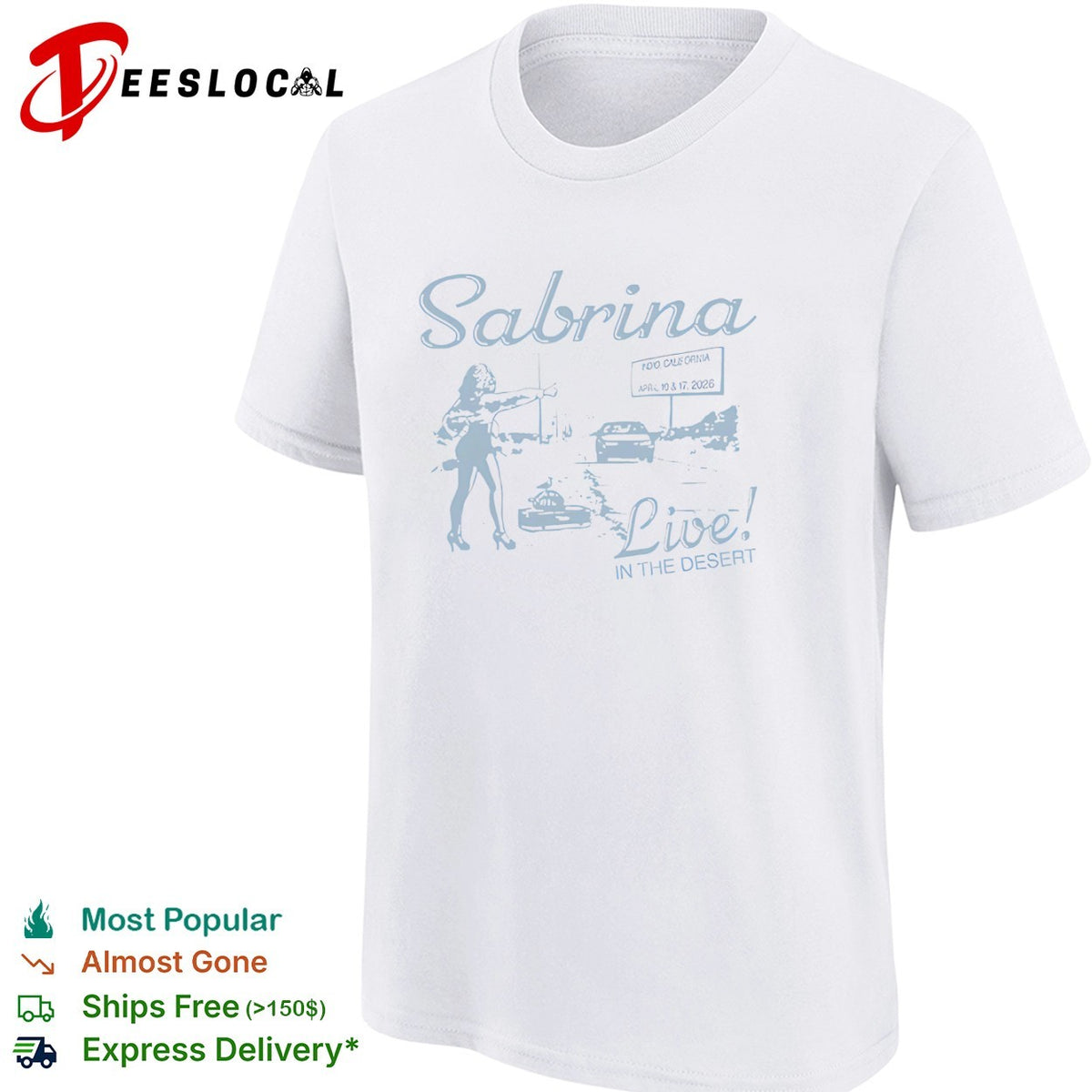 Sabrina Live in the Desert Indio California April 10 and 17 2026 tour concert shirt
